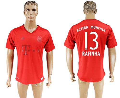 Bayern Munchen #13 Rafinha Marine Environmental Protection Home Soccer Club Jersey